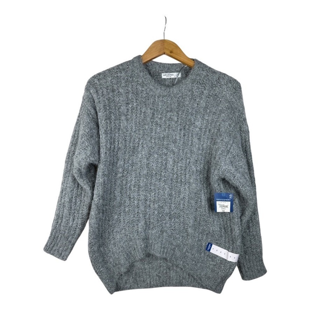 NWT Arizona Jean Co. Crew Neck Grey Boxy Sweater Size XS